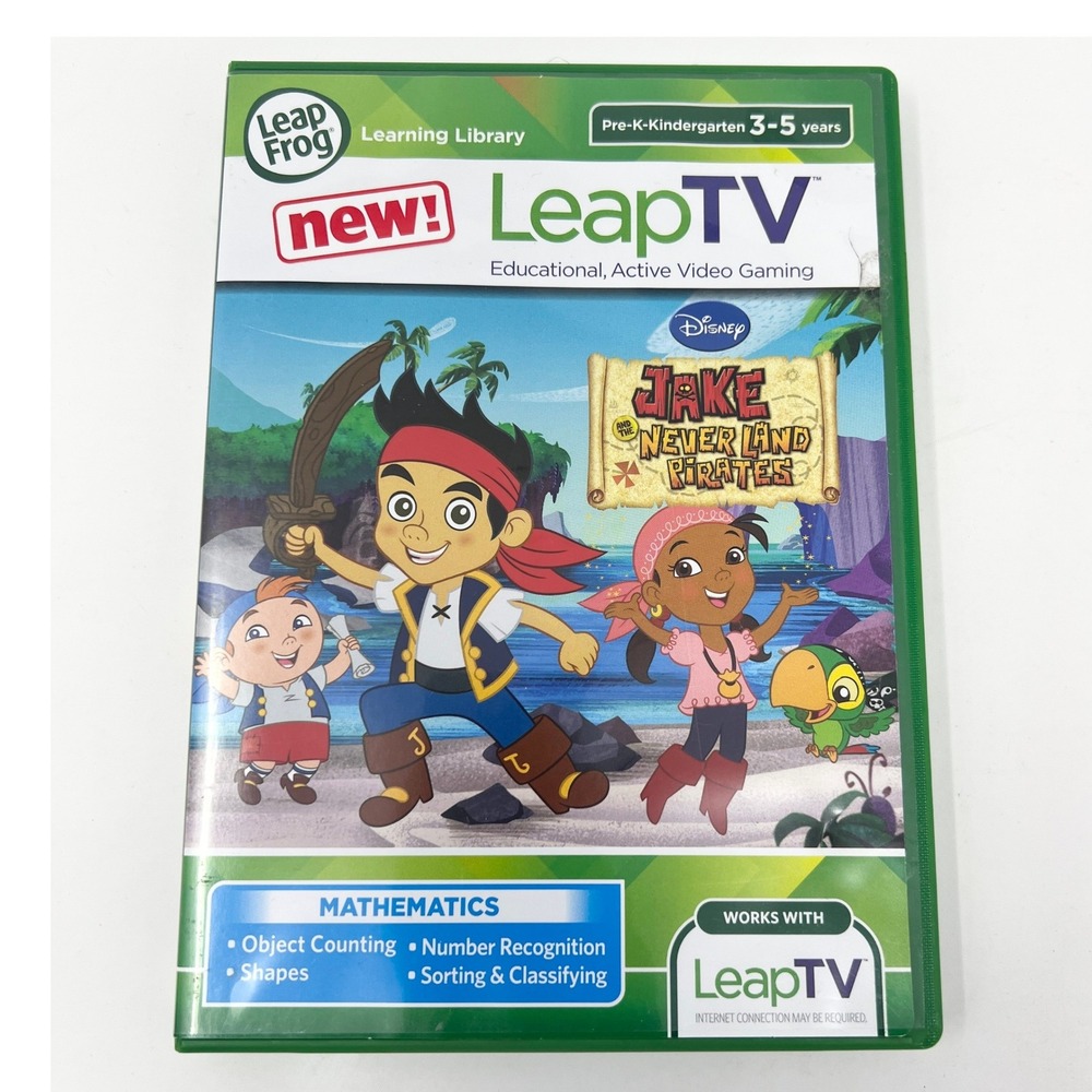 LeapFrog LeapTV Disney Jake and the Never Land Pirates‎ Math Game Ages 3-5